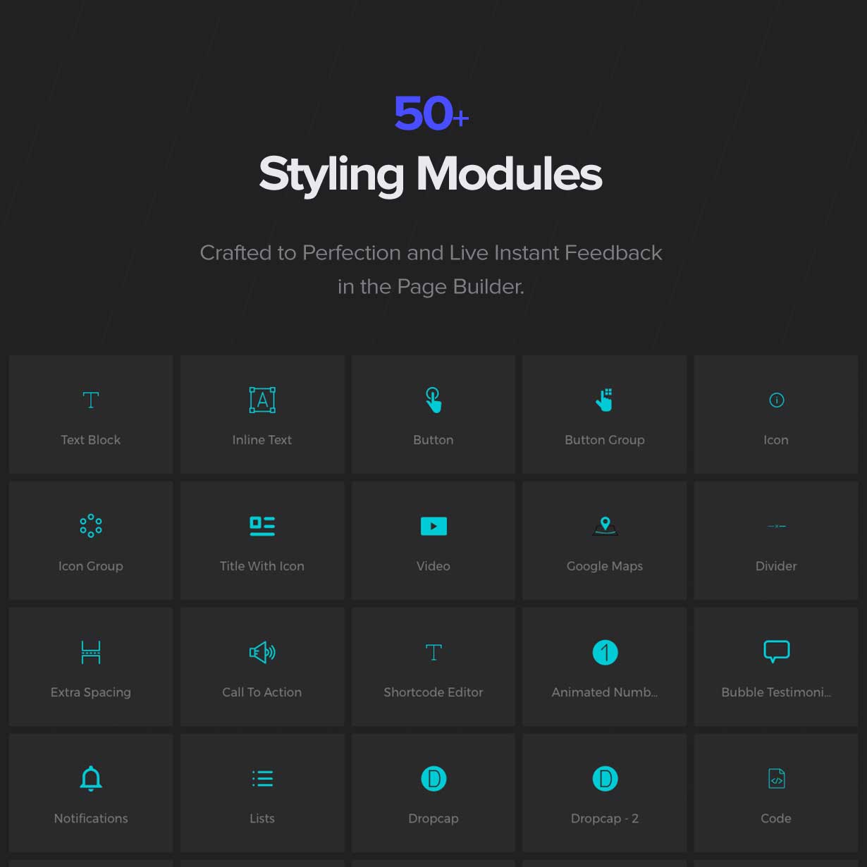 Más de 50 módulos de diseño