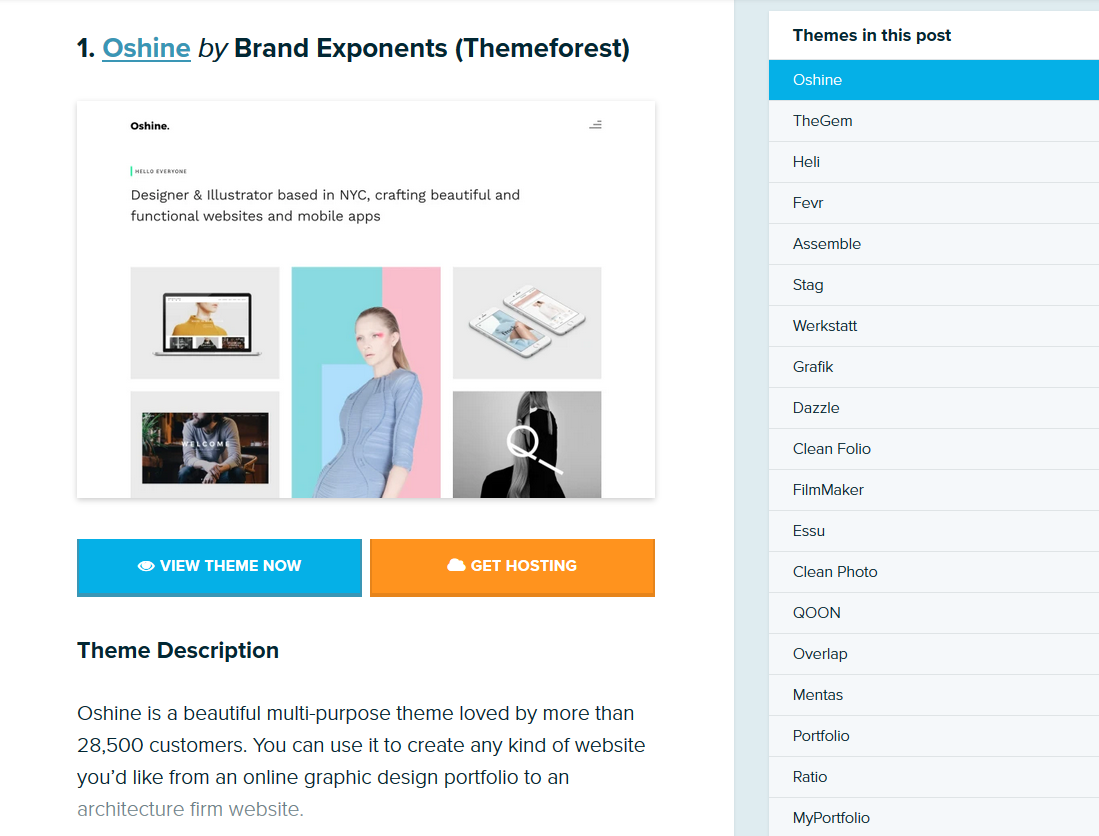 Blog - Oshine - Multipurpose Creative Wordpress Theme